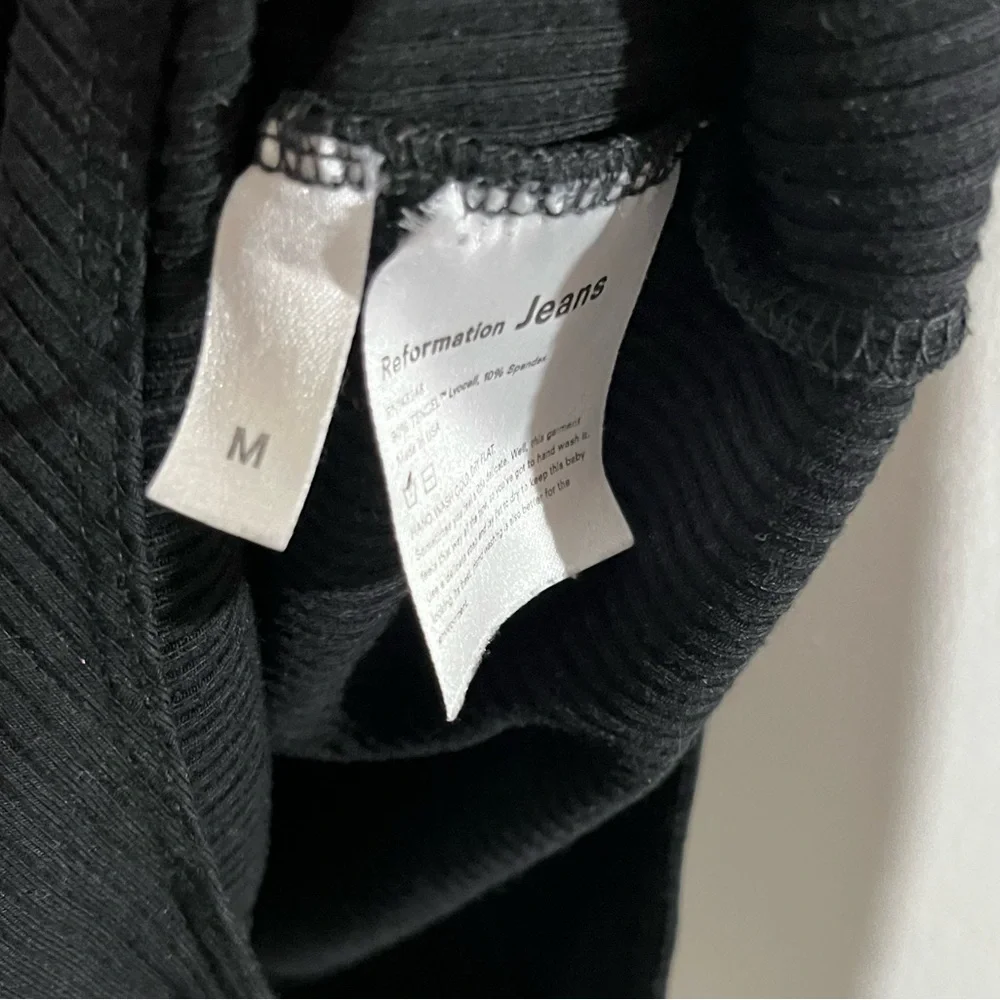 Reformation Gaia Black Ribbed Bodysuit - Picture 9 of 13